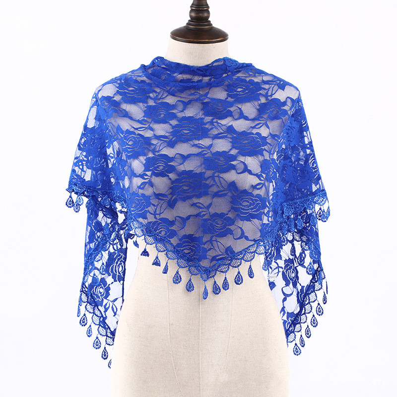 Embroidery Shawl - Mode Kirche Schal Spitze Schleier Schal