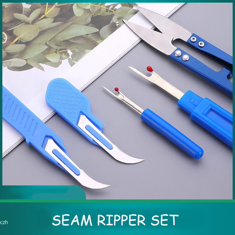 Embroidery Thread - 5-teiliges blaues Nähreißwerkzeug-Set mit Fadentrenner, Nahttrenner