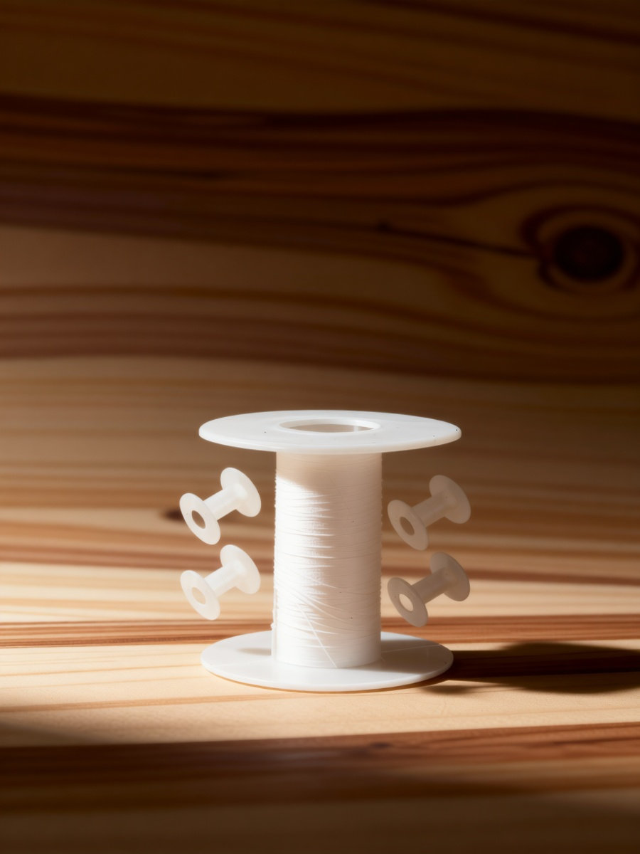 Embroidery Thread - 5 Stück Kunststoff-Fadenspulen, transparentes I-förmiges Design,