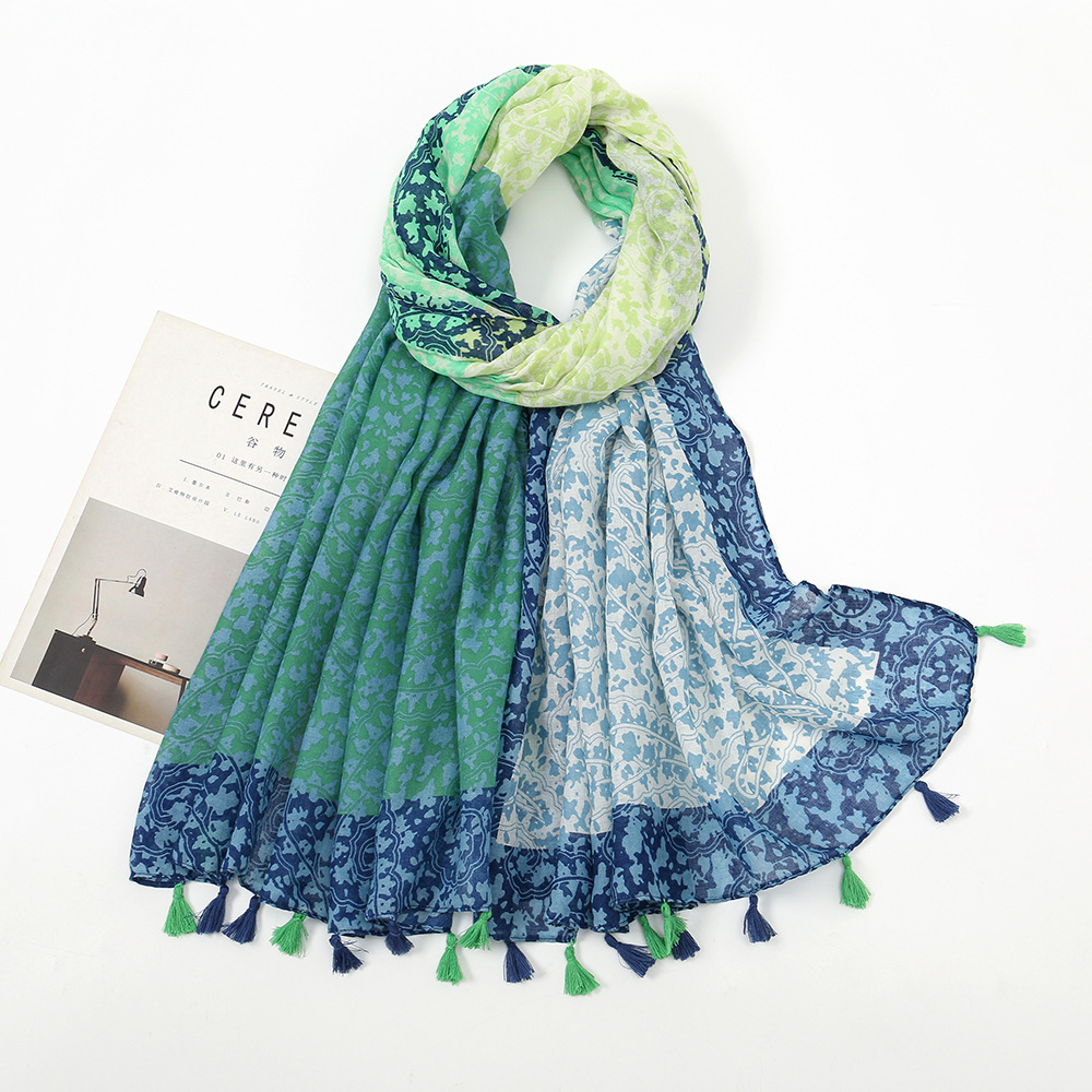 Embroidery Shawl - Mode Frühling Sommer Dünne Viskose Schal