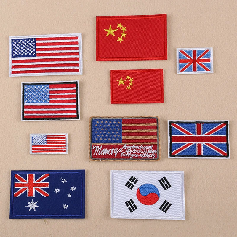 Embroidery In Australia - US Australien China England Flagge Stickerei