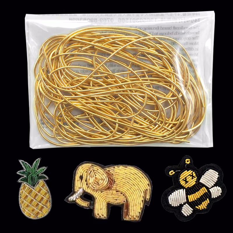 Embroidery Thread - 2,6 m 1-1,5 mm Bullion-Draht, französische