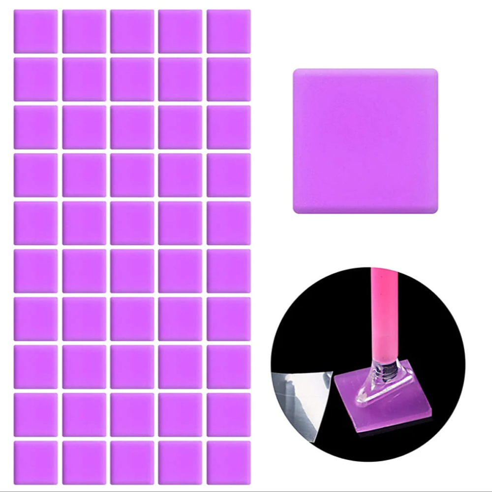 Embroidery Paper - 2x2CM DIY Diamant malerei Lila Wachs