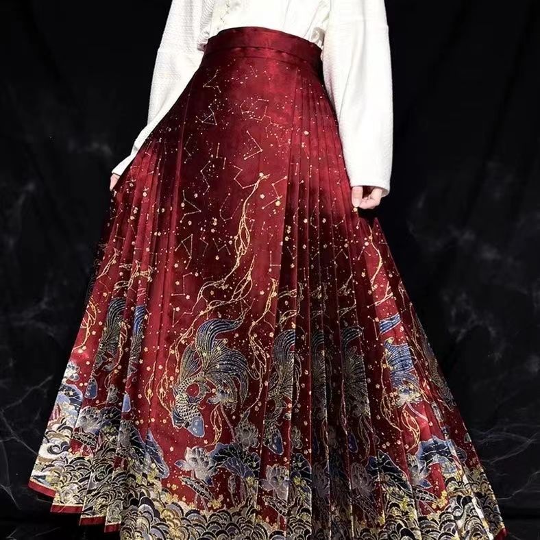 Embroidery Horse - ‌ Neuer Hanfu-Pferdegesichtsrock im chinesischen Stil