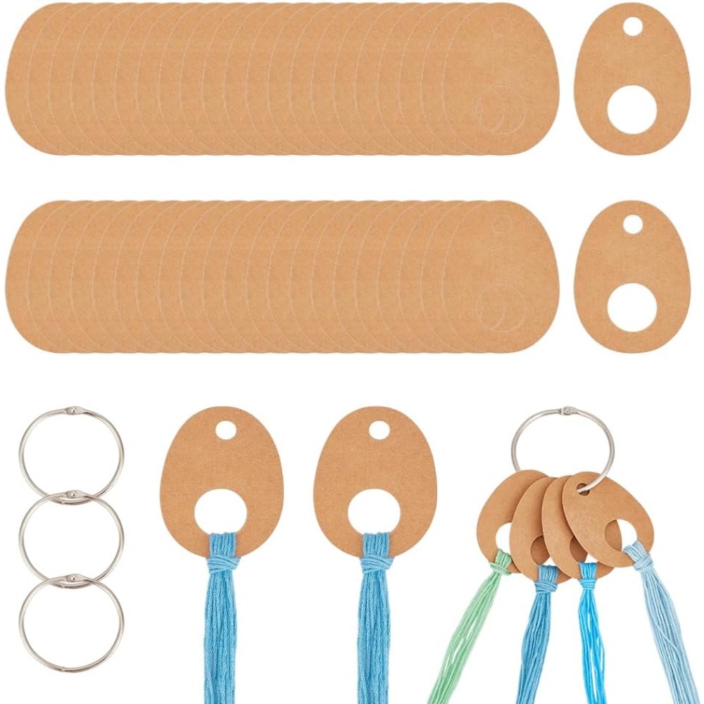 Embroidery Paper - 100 Stück Tropfen-Fadentropfen aus Burlywood-Papier, Wickelfaden,