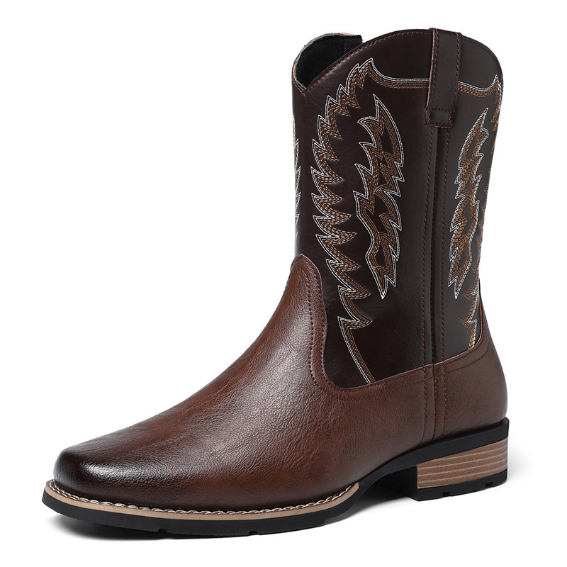 Embroidery Stitches - Herren Hohe Stiefel Luxus Stickerei Retro