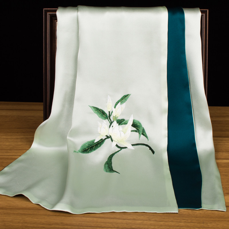 Schal aus reiner Seide mit Suz – Embroidery Gift Bewertung und Preis