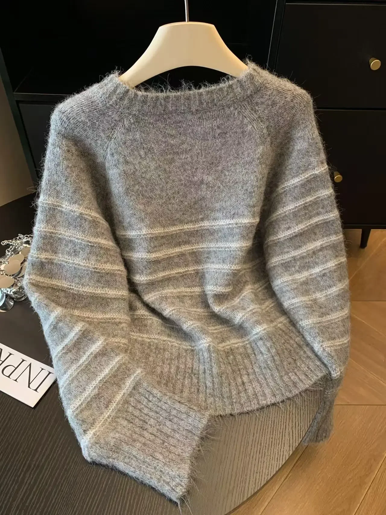 Herbst Winter Damen Gestreifte – Embroidery Fashion Bewertung und Preis