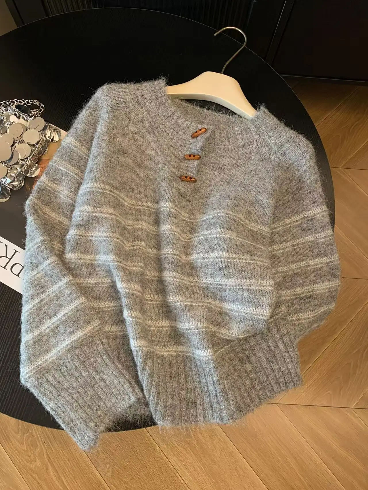 Herbst Winter Damen Gestreifte – Embroidery Fashion Bewertung und Preis