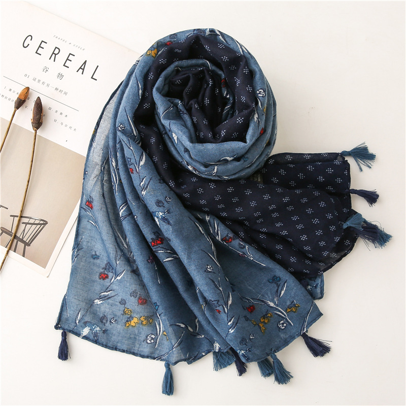 2021 frauen Schal blume drucke – Embroidery Shawl Bewertung und Preis