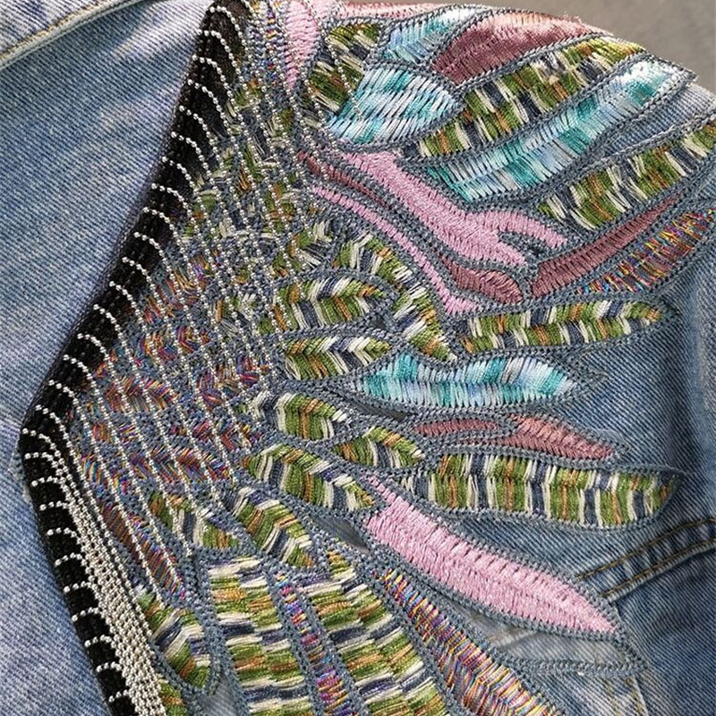 2026 Neue Herbstmode Nieten-Da – Embroidery Jeans Bewertung und Preis