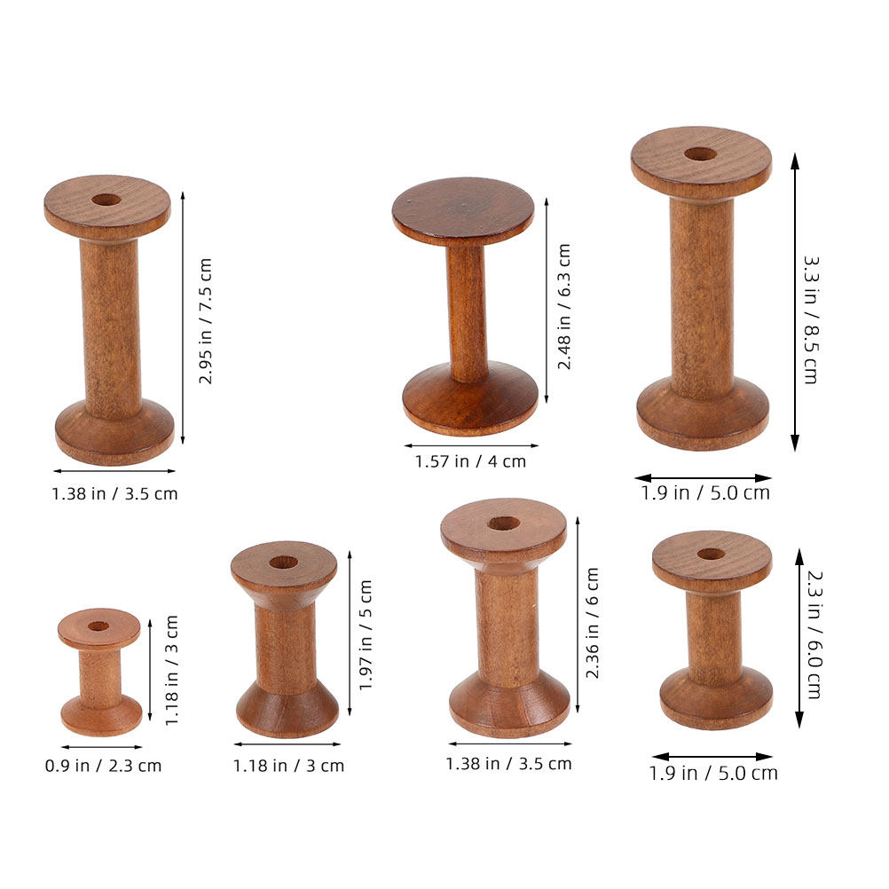 7-teiliges Holzspulen-Set, pla – Embroidery Thread Bewertung und Preis