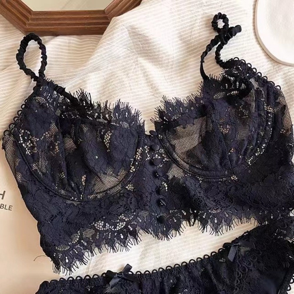 Blumenstickerei-Spitzen-BH ohn – Embroidery Underwear Bewertung und Preis