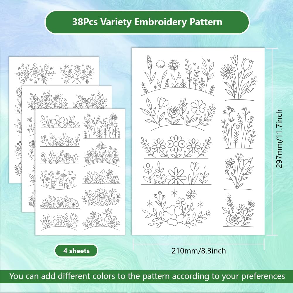 Blumen wasserlöslicher Stabili – Embroidery Paper Bewertung und Preis