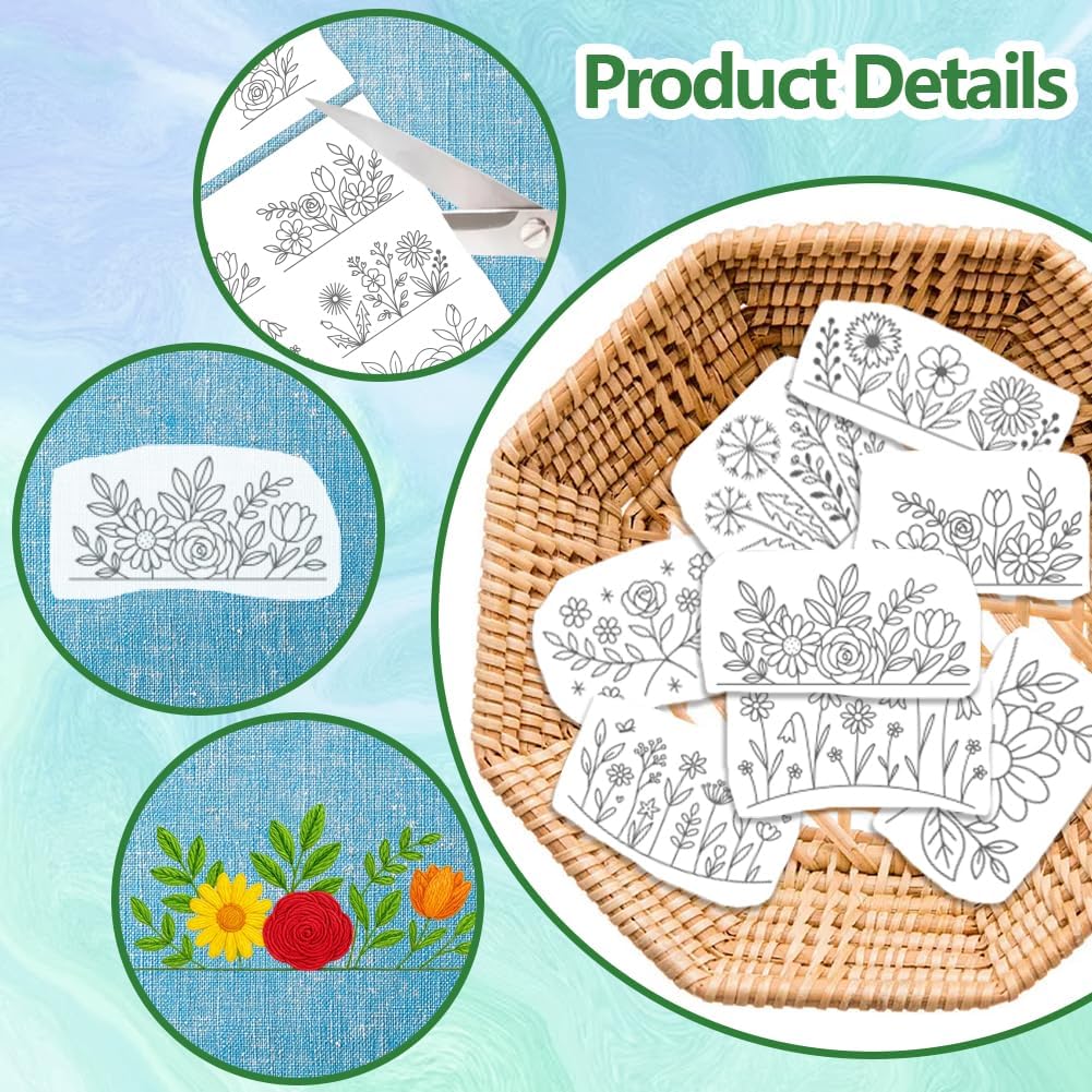 Blumen wasserlöslicher Stabili – Embroidery Paper Bewertung und Preis
