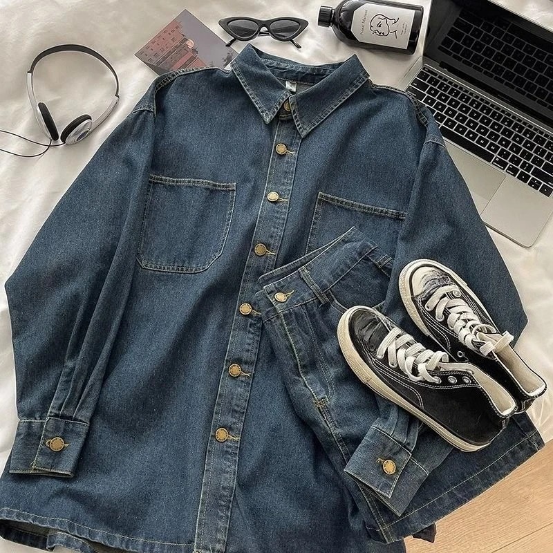 Y2K Denim-Rock-Set: Vintage Ja – Embroidery Fashion Bewertung und Preis