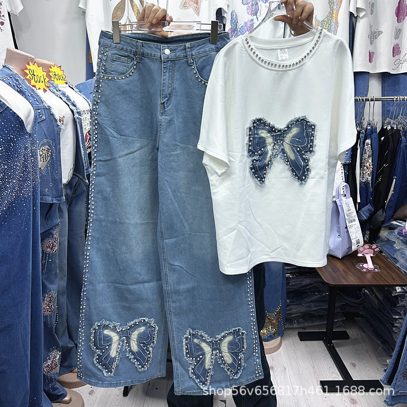 Neue Frühling Sommer Lose Frau – Embroidery Jeans Bewertung und Preis