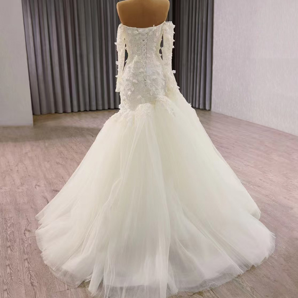 Trägerloses Hochzeitskleid im  – Embroidery Organza Bewertung und Preis