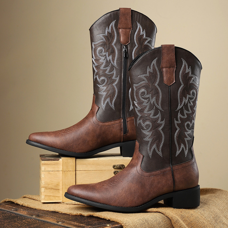 NEUE Herren Hohe Stiefel mit S – Embroidery Stitches Bewertung und Preis