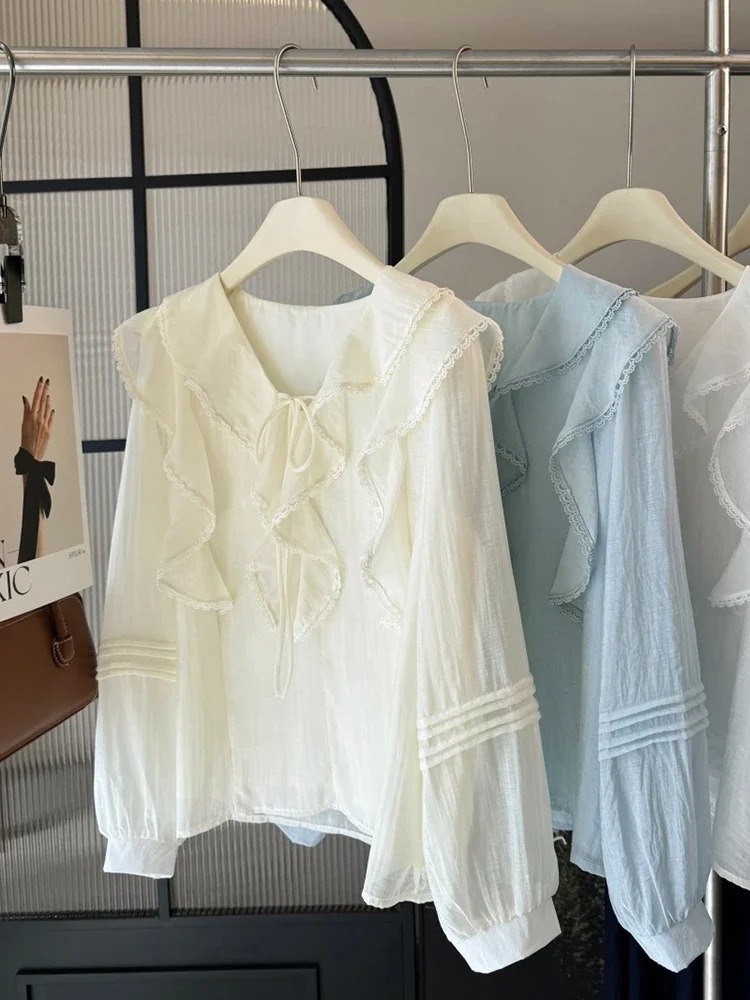 Französische V-Ausschnitt Blus – Embroidery Fashion Bewertung und Preis