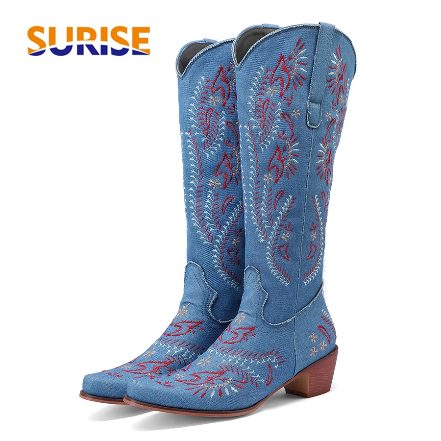 Blaue Denim Western Cowgirl Kn – Embroidery Jeans Bewertung und Preis